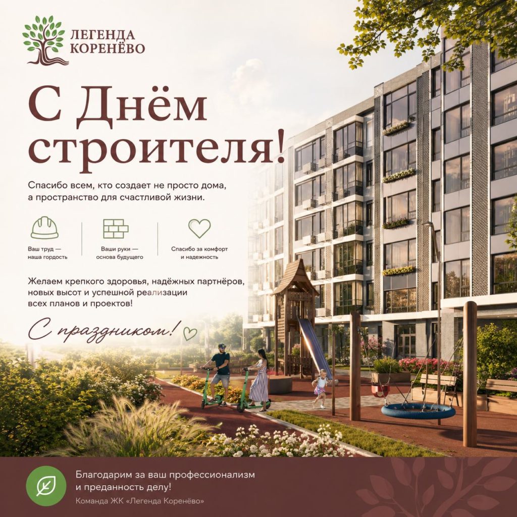 Поздравляем с Днём строителя!