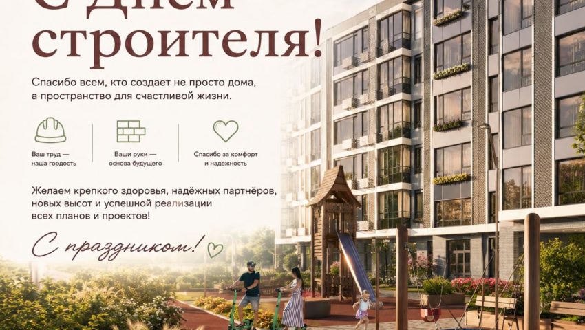 Поздравляем с Днём строителя!